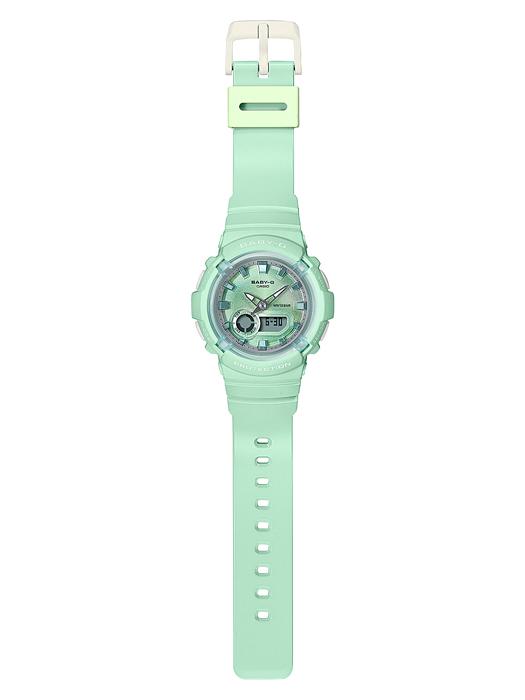 Casio Женские часы Baby-G, смола, 100 м водонепроницаемые, аналоговые, ударопрочные, кварцевые, BGA-280-3A