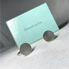 Used Good Condition Out of Print Tiffany Mirror Sterling Silver Striped Vintage Cufflinks SV925 Cufflinks Button Box Included Men's