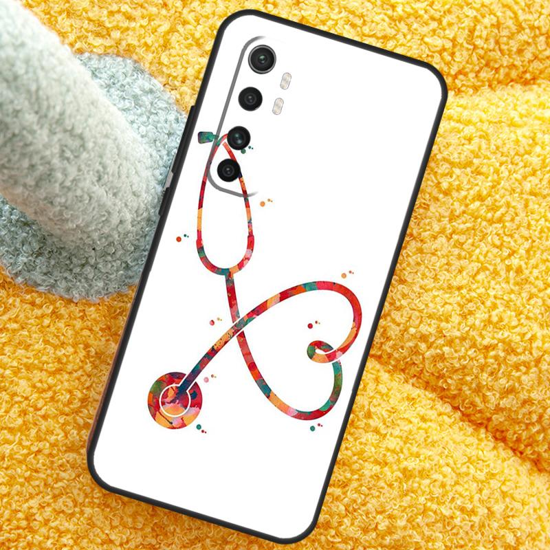 Милый Чехол-Сердечко со Стетоскопом для Xiaomi 15 Ultra 14 13T 14T 15T 17 Pro Max Чехол для POCO X7 Pro X5 X6 F5 F6 F7 F8