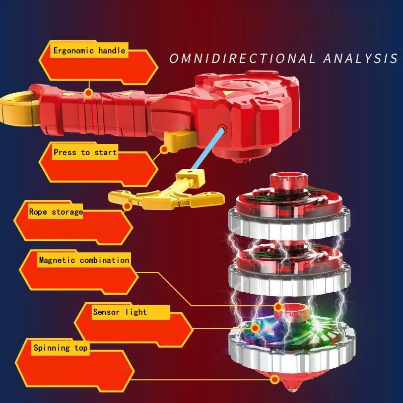 Супер-изменение Zhantuo боевой волчок, набор, детская игрушка, ураган, битва, свет души, обновление, магия, волчок, две звезды, три звезды