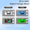 LIZAO Цифровой вольтметр DC 8-111V, индикатор емкости аккумулятора с регулируемой калибровкой и многоцветным дисплеем