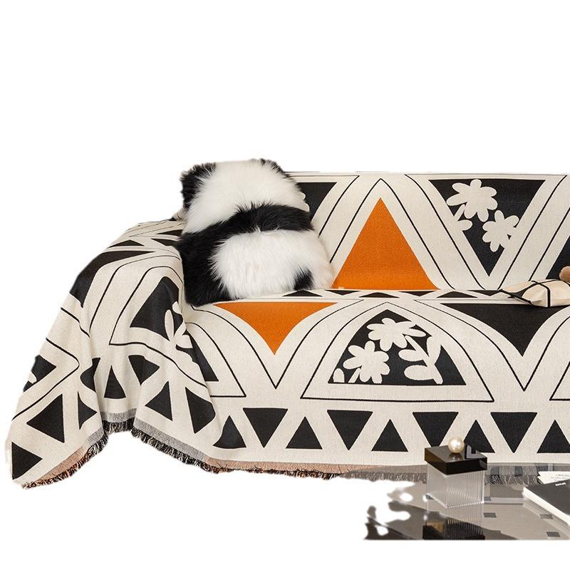 New Cartoon Chenille Sofa Towel Sofa Cushion Four-season Universal Sofa Cover Anti-cat Scratch Full Cover Anti-slip Cushion