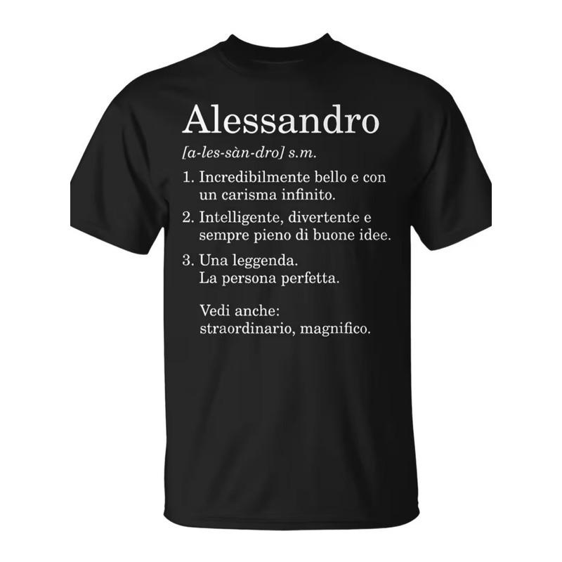 Men'S Graphic T-Shirt With Name Alessandro And Spanish Text | Black Tee For Birthday And Anniversary Gifts - Casual For Everyday, Fun For Starting