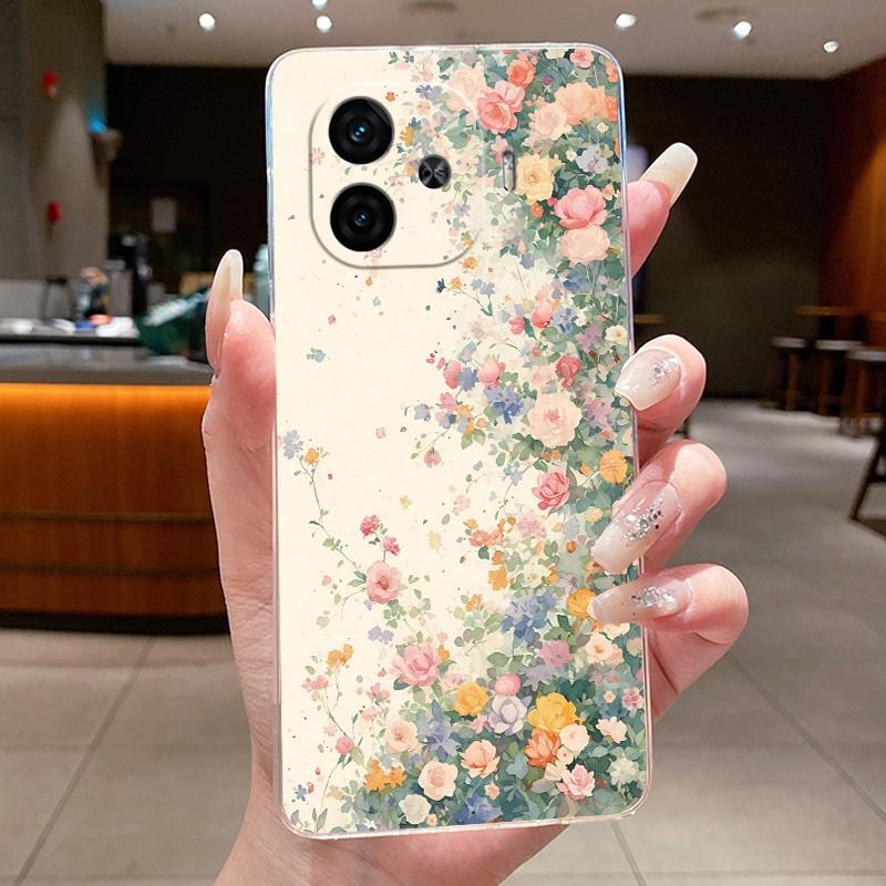 Case For Vivo IQOO Z9 Turbo Turbo+ Neo 10R Capa Flower Butterfly Protective Shell For Vivo Y200 GT Soft Silicone TPU Phone Cover