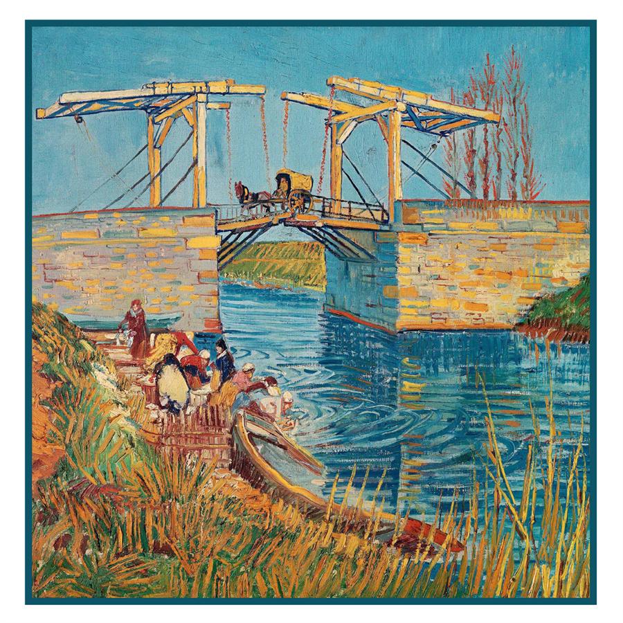 Silk Scarf Women Alle Bridge Print Square Scarves Head Echarpes Silk Foulards Femme Wraps Beach Shawls Bandana Lady Hijabs 90CM