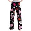 Женские модные повседневные удобные пижамные брюки с принтом и широкими штанинами на шнурке