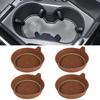 4Pcs Car Cup Holder Coaster Bling Rhinestone Anti-Slip Waterproof Heat Resistant Silicone Water Bottle Pad Mat SUV Truck Car Styling Interior