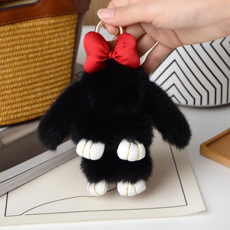 15cm Fluffy Rabbit Fur Pompon Bunny Soft Cute Rabbit Toy Bag Decoration Accessories Gift for Girls Bag Charm