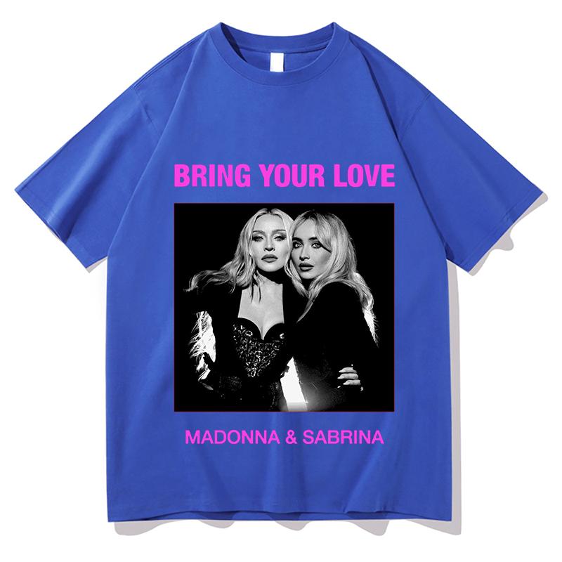 Madonn Sabrina Carpenter Bring Your Love TShirt Unisex Fashion Tees Design Tshirt Loose Unisex Streetwear Female Clothing Tops