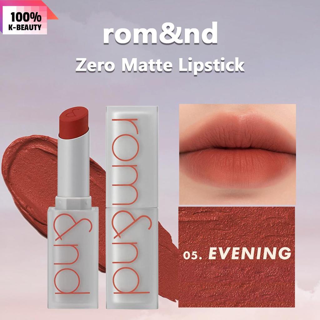 Rom&nd Матовая помада Zero в оттенке Dusty Pink - Гладкая, стойкая помада-пуля K-beauty