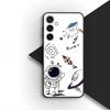 Phone Case Moon Astronaut Stars Art Casing for Apple iPhone 17 Air 12 13 Pro Max Mini ProMax XR 7 8 Plus X 7+ 8+ Funda Cover