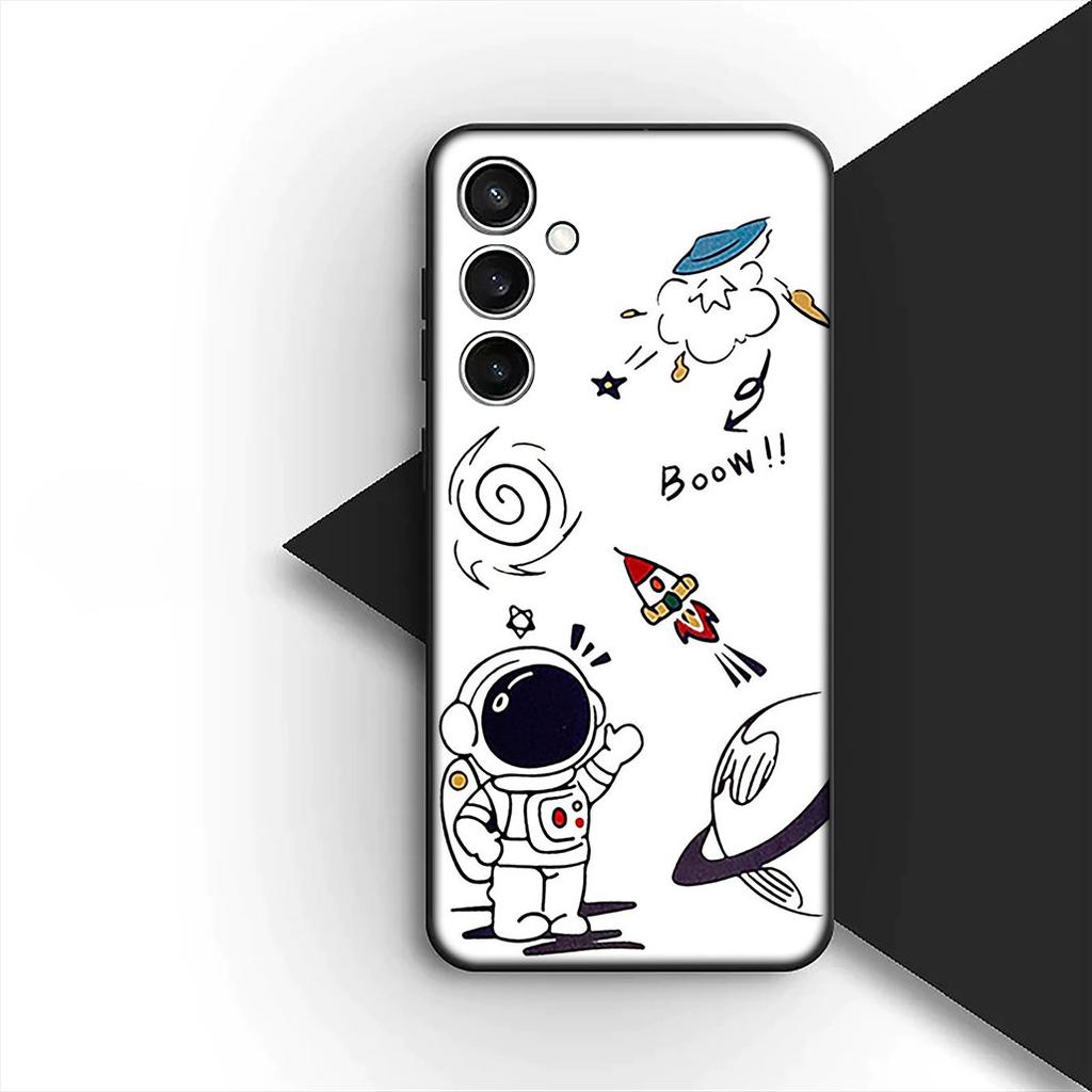 Phone Case Moon Astronaut Stars Art Casing for Apple iPhone 17 Air 12 13 Pro Max Mini ProMax XR 7 8 Plus X 7+ 8+ Funda Cover