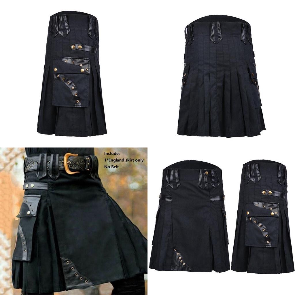 Elegant Medieval Scottish Mens Kilt For Authentic Vintage Cosplay Costumes