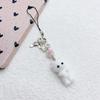 Flocking 3D Kitten Mobile Phone Chain Anti Lost Cat Cell Phone Charm  Backpack Ornament
