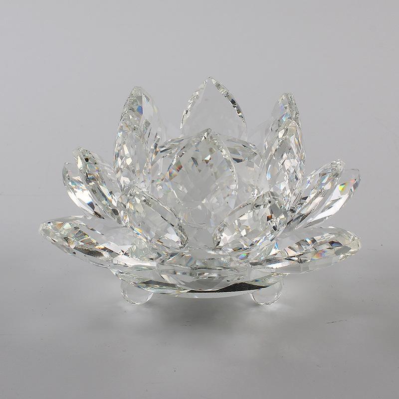 6.2cm Quartz Crystals Lotus Flower Crafts Glass Fengshui Ornaments Healing Crystals Home Party Wiccan Decor Yoga Gifts Souvenir