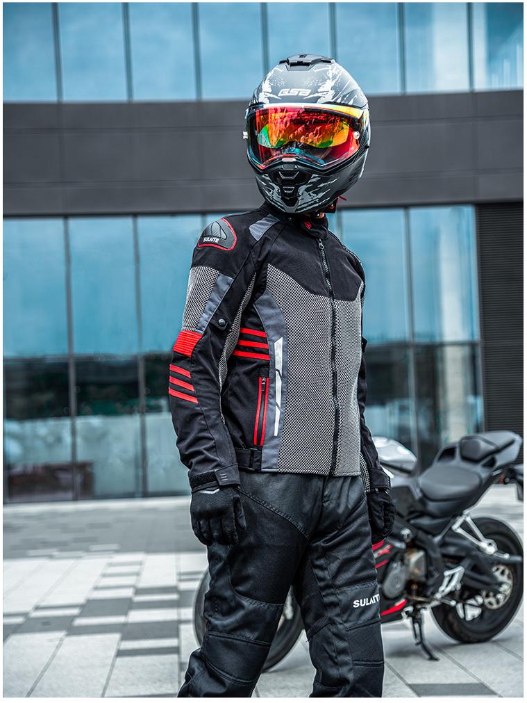 SULAITE Men's Four Seasons Anti-Fall Racing & Off-Road Breathable Motorcycle Suit