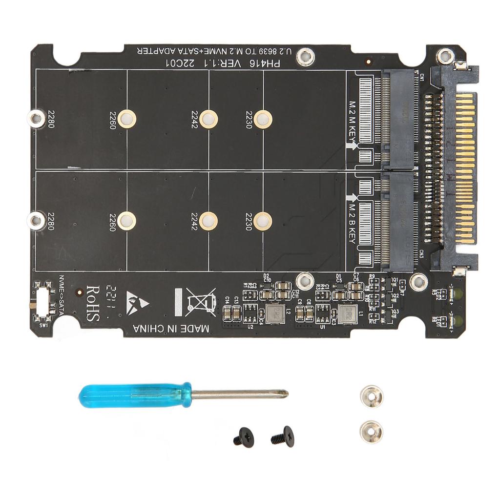 Адаптер NVME U.2 к Combo NGFF M.2 SATA PCIe SSD 40 Гбит/с Стабильная работа Адаптер SFF8639 SSD для