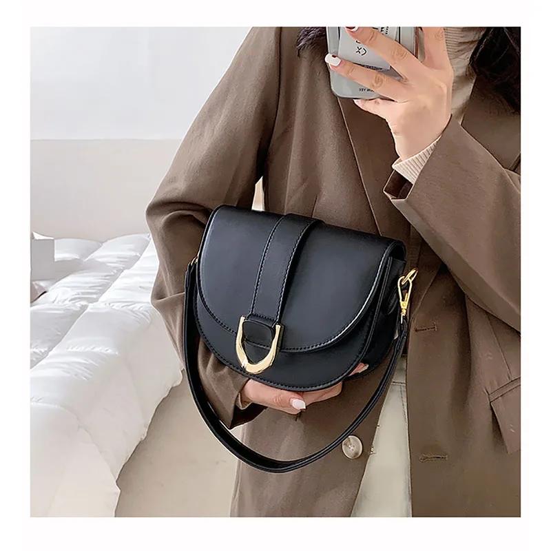 Высококачественная популярная сумка на одно плечо в стиле полумесяца, современная большая вместительная квадратная сумка для девочек, легкая роскошная сумка через плечо