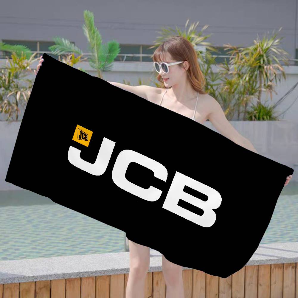 Экскаватор J-JCB логотип Аниме Пляжное Полотенце для плавания Мягкое Впитывающее Мочалка Детские Подарки для Детей Путешествия Кемпинг Спортзал