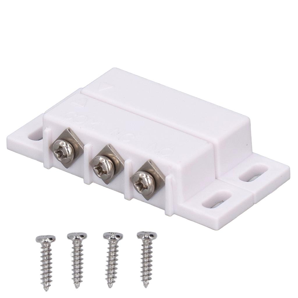 2 Sets Magnetic Reed Switch NO NC Wired Surface Mounted Magnetic Contact Switch for Door Window