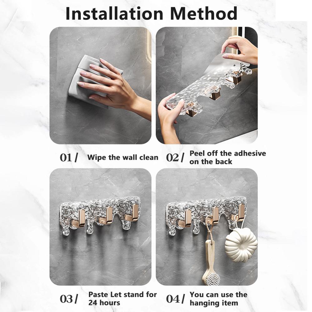 Подвесные крючки без сверления, многоцелевой самоклеящийся настенный крючок, роскошный крючок для полотенец для ванной комнаты, подвесные органайзеры, держатель для ключей