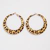 Американские леопардовые круглые большие серьги женские преувеличенные ретро шикарные металлические серьги