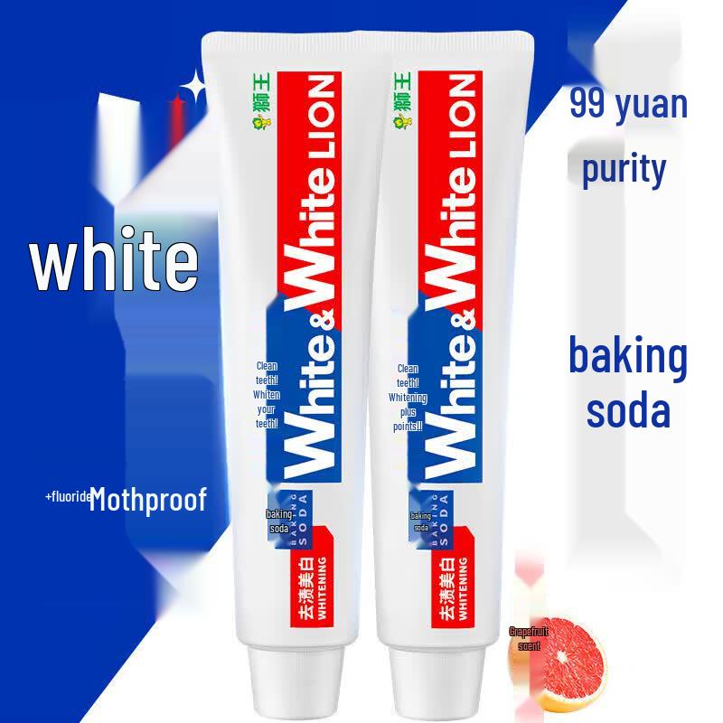 LION White&White Grapefruit Baking Soda Whitening Toothpaste