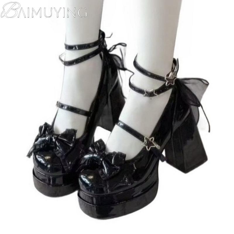 Туфли-лодочки женские на каблуке, платформа, туфли Мэри Джейн, женские летние 2025, тренд, Лолита, элегантное платье, массивные туфли-лодочки, Zapatillas De Mujer