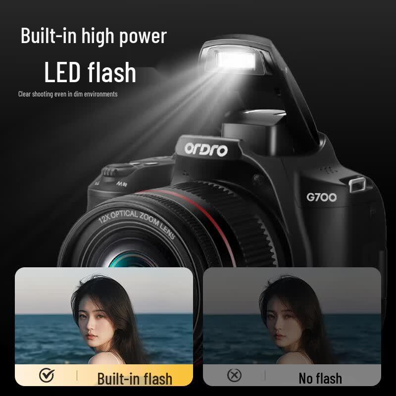 Aoda G700 64MP 4K Digital Camera with 12x Optical Zoom (CN version)