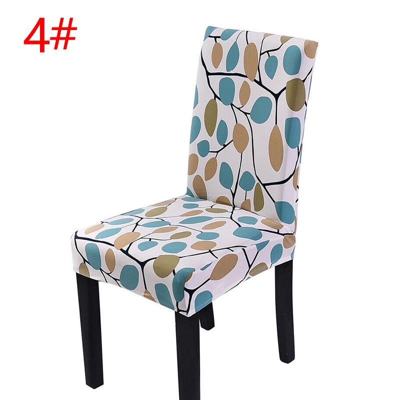 1 PC Seat Cover Chair Slipcover Floral Printing Elastic Chair Covers Stretch Spandex Generic
