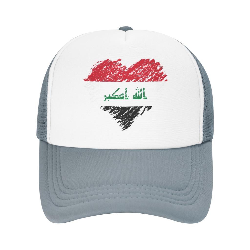 Iraq Flag Iraqi Mesh Baseball Cap Unisex Sport Trucker Hat Hats Breathable Summer Trucker Caps