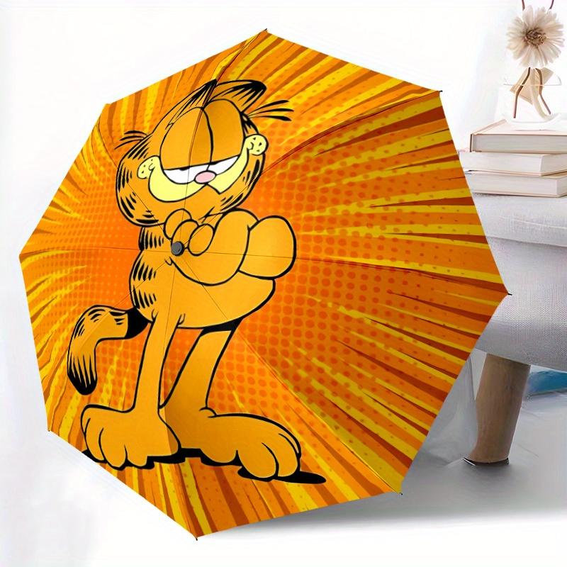 1pc Garfield Design Automatic Open/Close Umbrella - Compact Travel Umbrella, Perfect Gift for Friends -Intricate Design Umbrella yy250811106