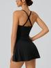 European And American Tennis Jumpsuit Anti-Light Kink Design Skirt Cross Shoulder Strap Hollow Back Yoga Clothes Women