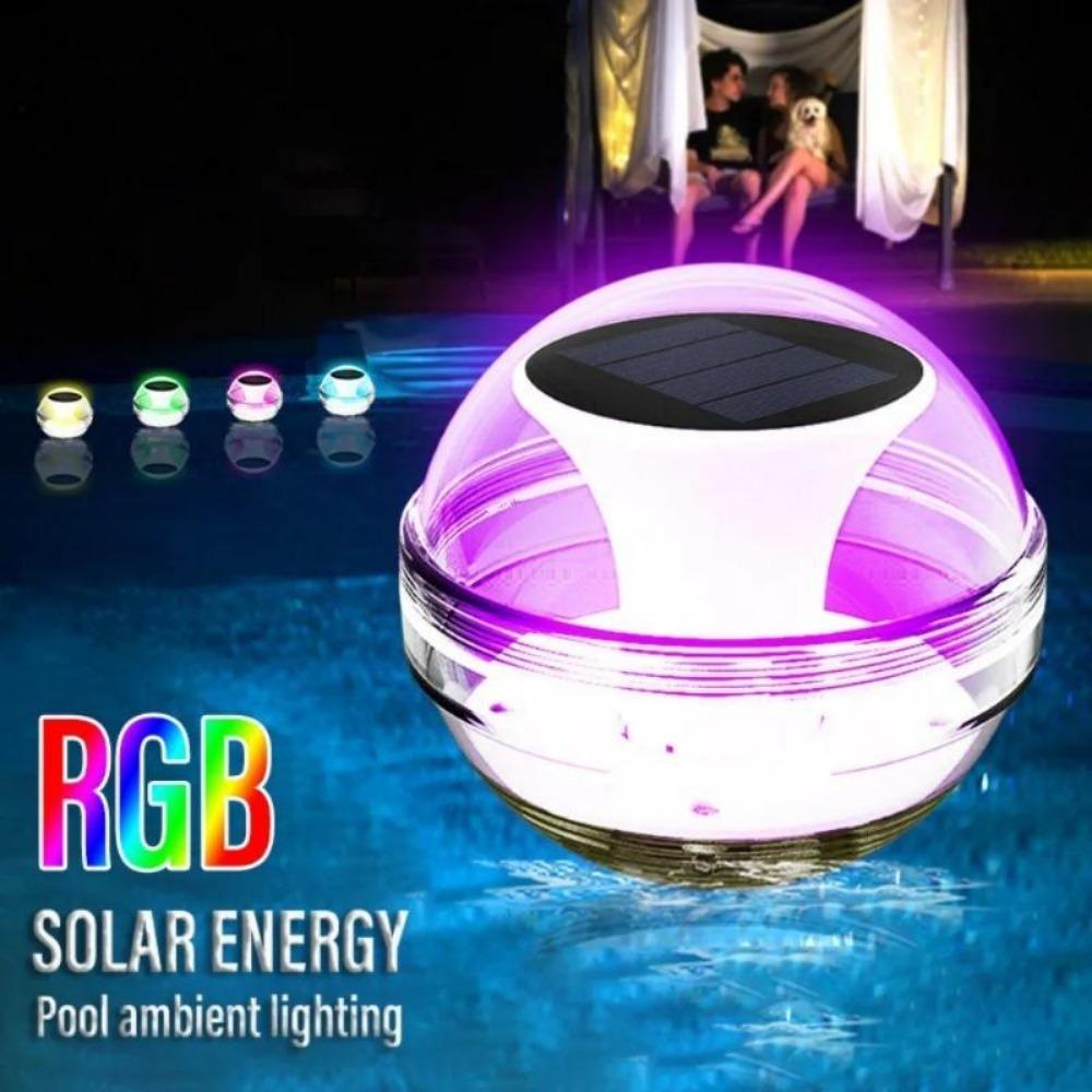 Плавающие солнечные светильники для бассейна мощностью 30 Вт, модернизированные водонепроницаемые, с многоцветной светодиодной подсветкой для сада, бассейна, ванны, вечеринки, домашнего декора