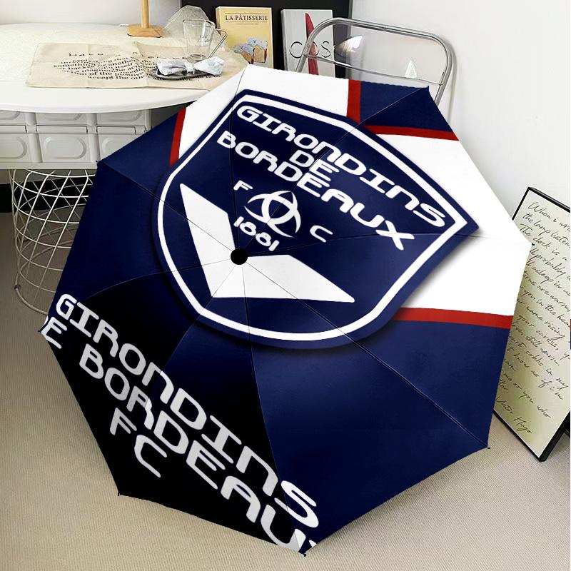 1PC Giron-de Football Crest Printed Umbrella Folding umbrella, automatic umbrella 8-Frame for Travel, camping Fan gifts Christmas Gifts
