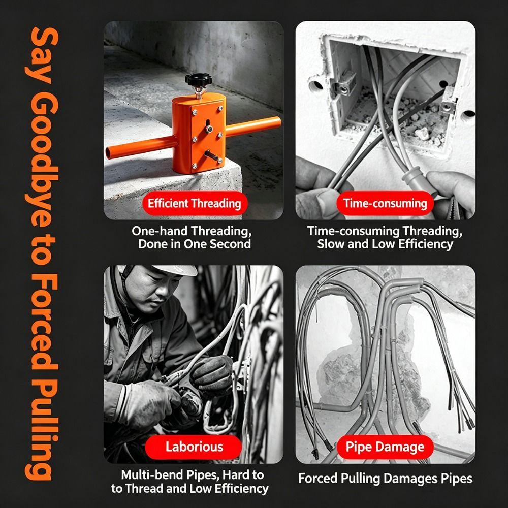 Heavy Duty Wire Puller Handheld Cable Puller Portable Cable Threading Tool Wall Installation