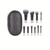 10 Black Mini Makeup Brush Travel Portable Makeup Tool Makeup Puff - Palm Brush Professional Makeup Tool Set
