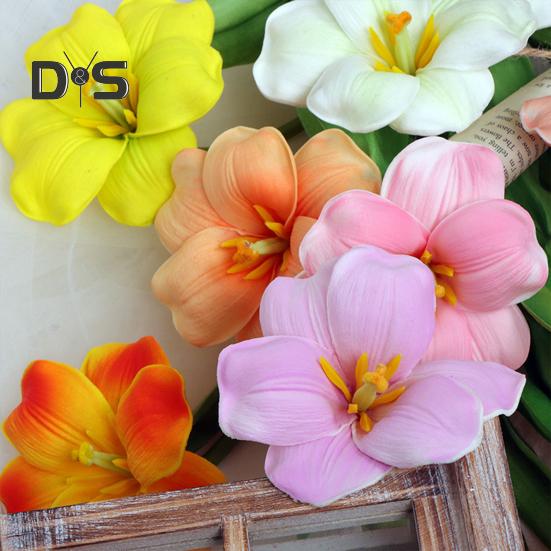 Букет из искусственных тюльпанов, реалистичные искусственные цветы, домашний декор, композиция из искусственных тюльпанов с гибкими стеблями