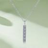 D цвет 0,5 карата муассанит ожерелье для женщин стерлингового серебра 925 пробы с четырьмя когтями длинный кулон в форме стержня бриллиантовая цепочка на шею роскошные ювелирные изделия в подарок