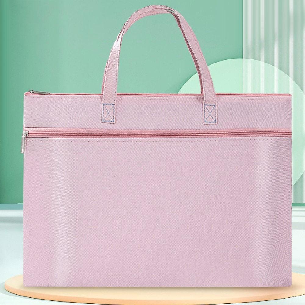 Zipper File Bag Large Capacity Briefcase A4 Envelope Folder School Office