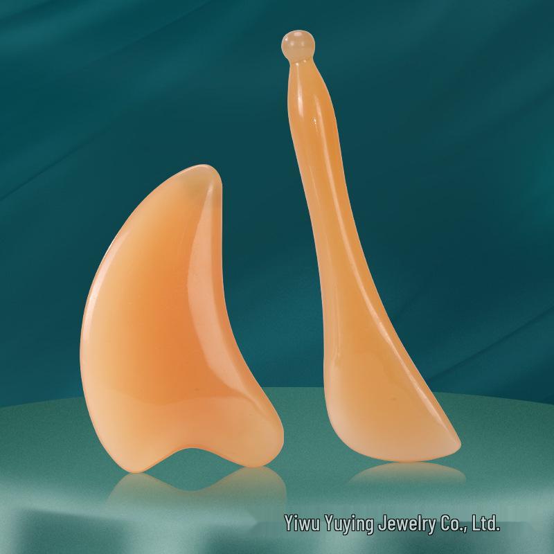 Треугольная Gua Sha доска в форме сердца из смолы для скребка лица и мышц