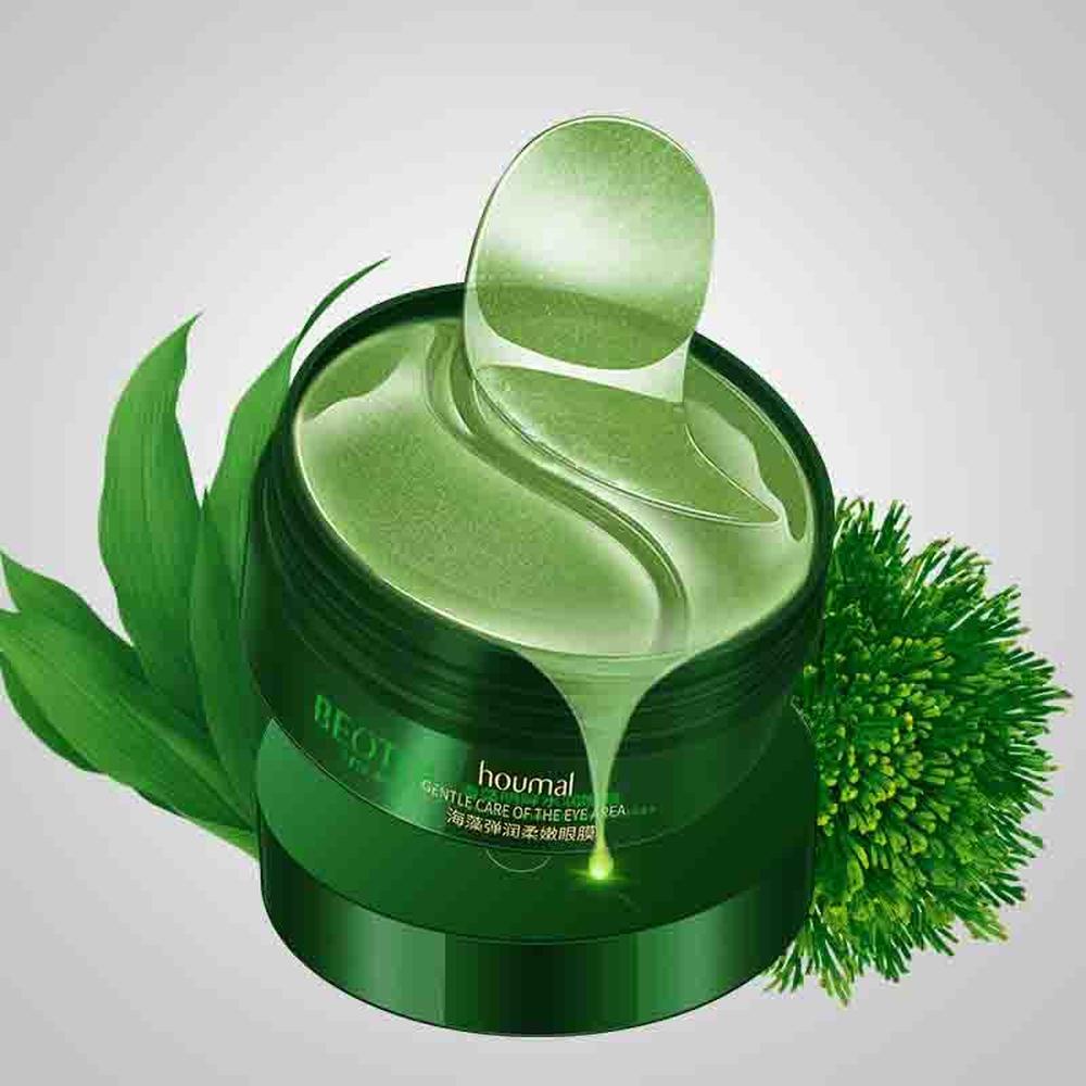 HOUMAI Очарование морских водорослей, увлажняющие мешки под глазами, маска для глаз от темных кругов, удаление морщин, зеленые патчи для глаз