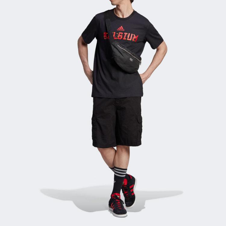 Adidas T Shirts Men's Black Crew Neck Moderate Straight Fit HD6359