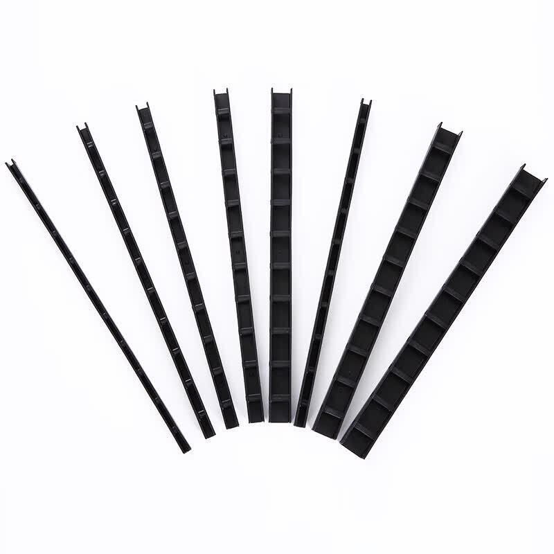COMIX JT1050 10-Hole A4 Plastic Binding Strips, 5mm, Black, 50 Pack CN plug (adapter included)