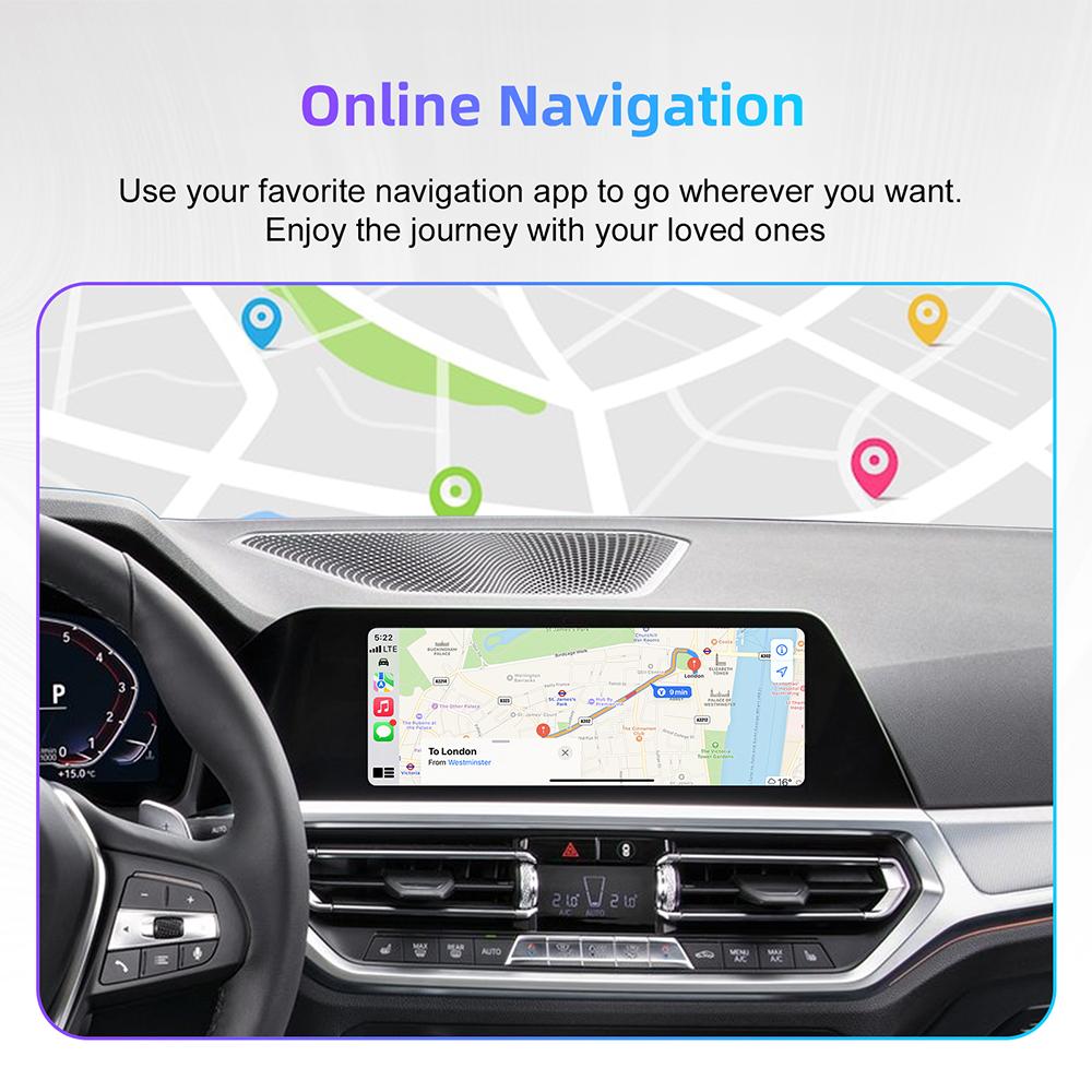Беспроводной CarPlay Android Auto Для BMW 1 2 3 4 5 6 7 Серии F10 F11 F07 F01 F02 F03 F04 Система EVO ID5 ID6 ID7 G02 G05 G08 G30