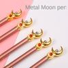 Cartoon Metal Ballpoint Pen High Quality Stationery Metal Moon Magic Wand Metal Pen Portable BallPoint Pen Write