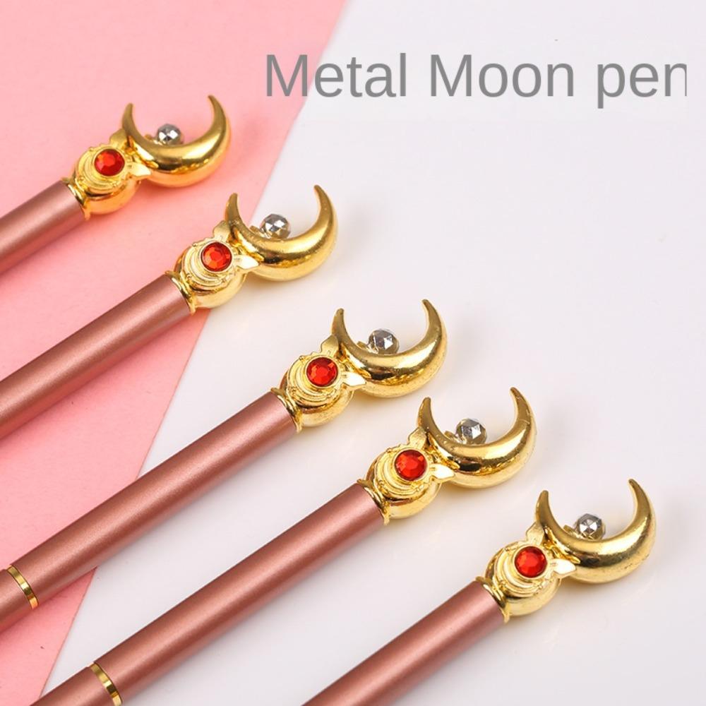 Cartoon Metal Ballpoint Pen High Quality Stationery Metal Moon Magic Wand Metal Pen Portable BallPoint Pen Write