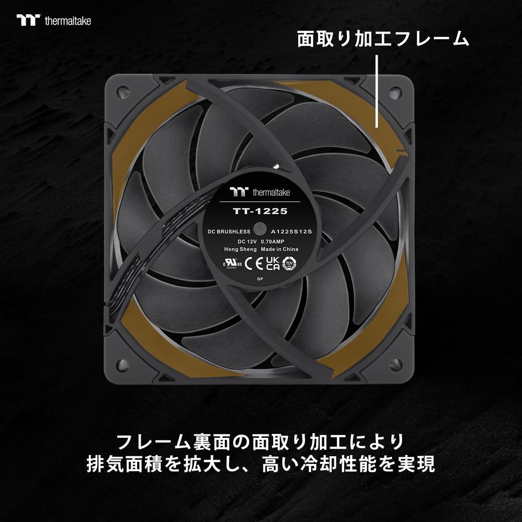 Thermaltake TOUGHFAN 12 Pro, Без светодиодов, Высокоскоростной, Высокое статическое давление, Модель с 5-летней гарантией, 1 шт., CL-F139-PL12BL-A, FN2010