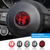 40MM Car Interior Steering Wheel Badge Central Console Knob Decals Auto Accessories For Alfa Romeo Giulia Stelvio Giulietta Mito