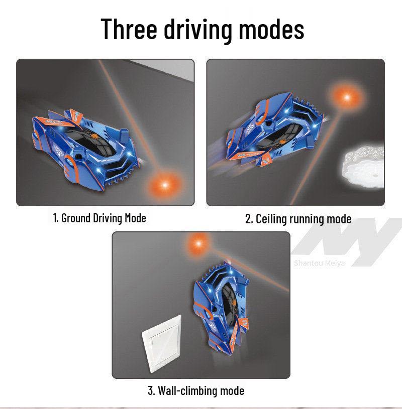 Инфракрасная трюковая машина для лазания по стенам с функцией следования за светом и дистанционным управлением - Детская игрушка